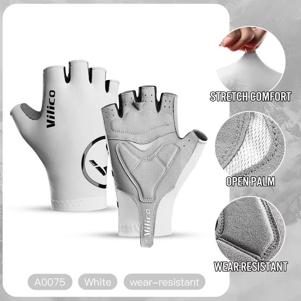 Breaking Wind Half Finger Cycling Gloves Anti-slip Road Bike and MTB Mittens