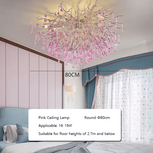 Luxury Branch Crystal Chandelier – Modern Teardrop Hanging Lamp for Living & Dining Spaces
