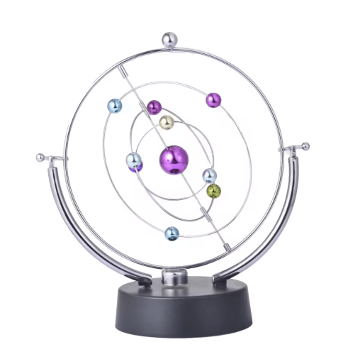 Celestial Perpetual Motion Desk Toy Kinetic Orbital Globe Sculpture