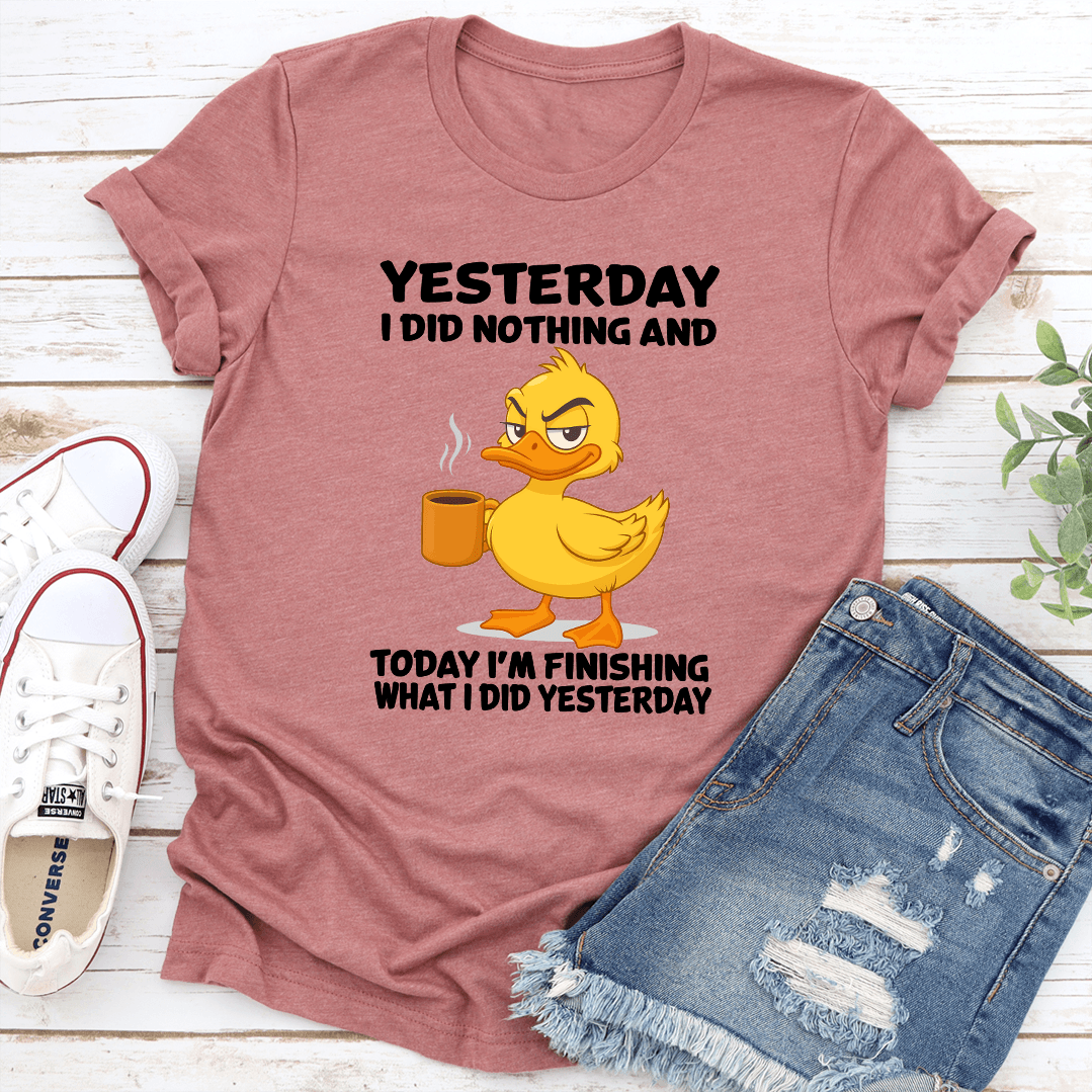 Yesterday I Did Nothing And Today Tee