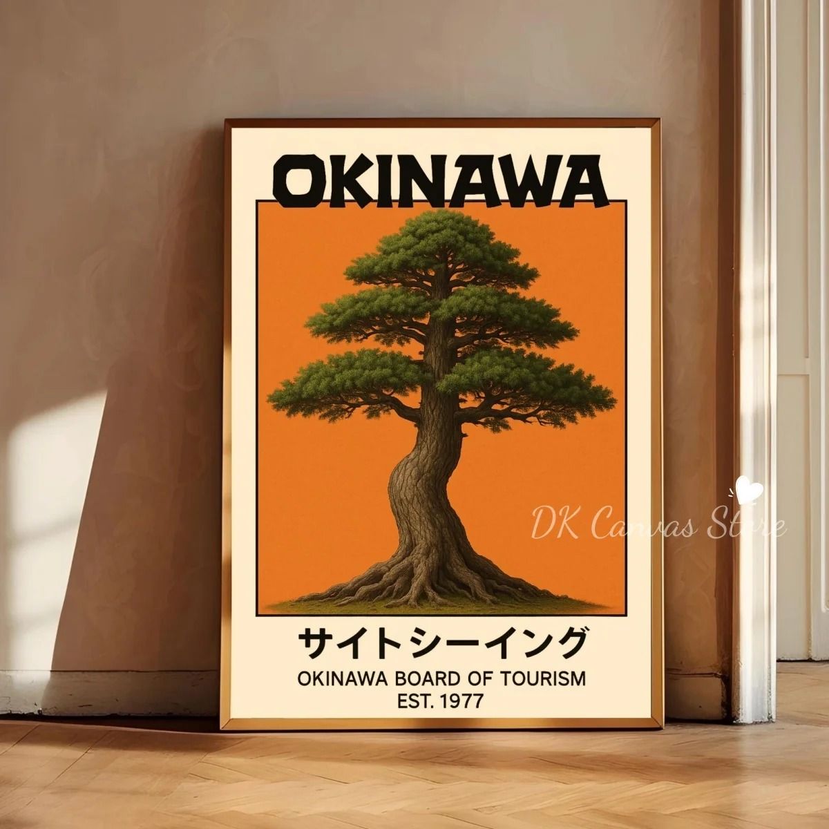 Okinawan Narrative Canvas – High-Definition Japandi Architectural Art