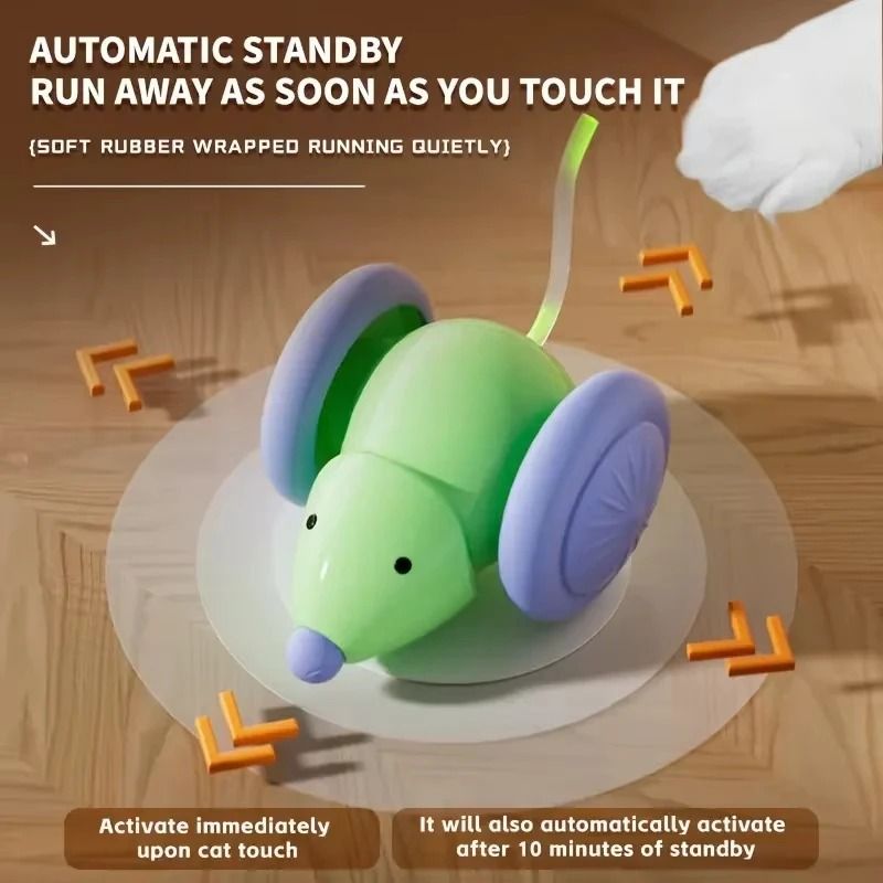 Automatic Electric Mouse Cat Toy – Intelligent Obstacle Avoidance Teaser – High-Yield Feline Interaction Hub