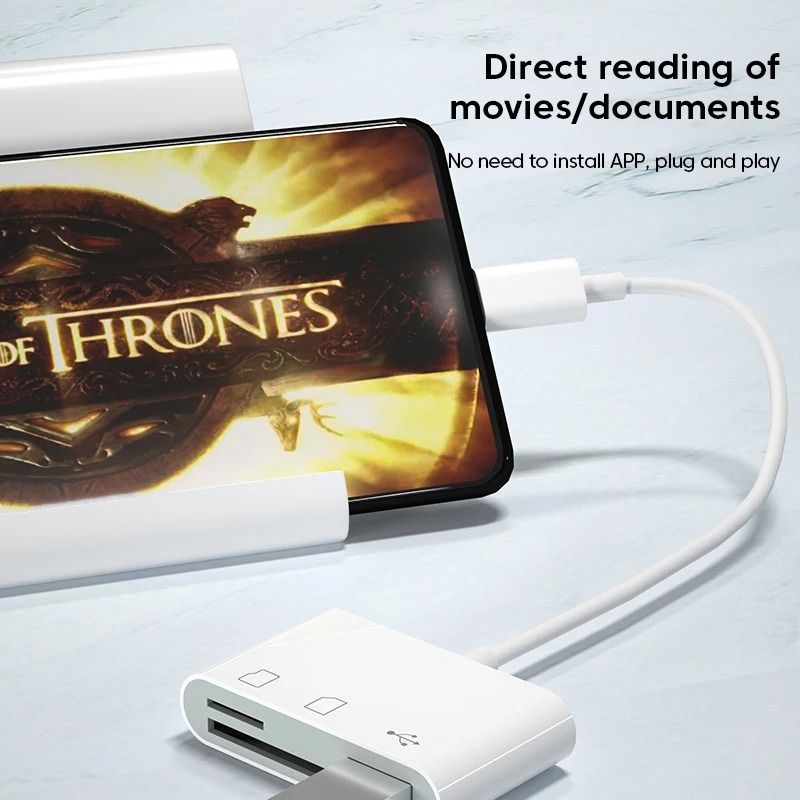 3 In 1 Professional Camera Card Reader Adapter