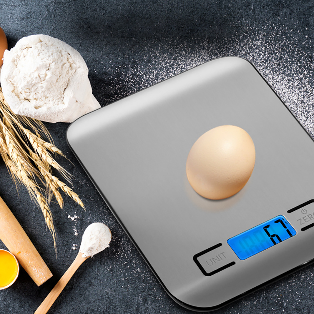 Stainless Steel Electronic Kitchen Scale LCD Display Weighing Baking Tools Jewelry Food Snacks
