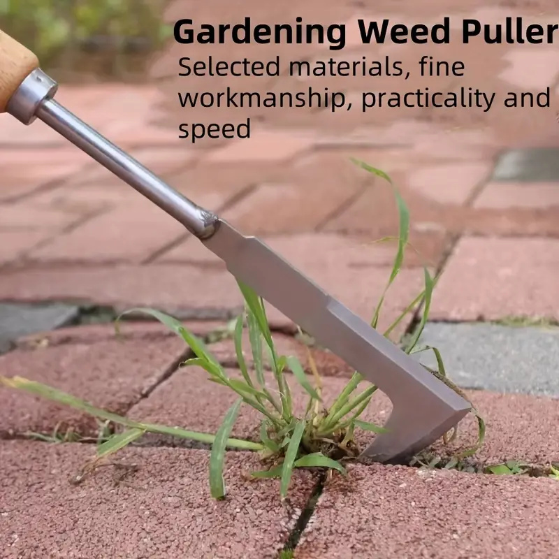 Garden Hand Tool L-shaped Stainless Steel Weeding Tool for Patio Driveway
