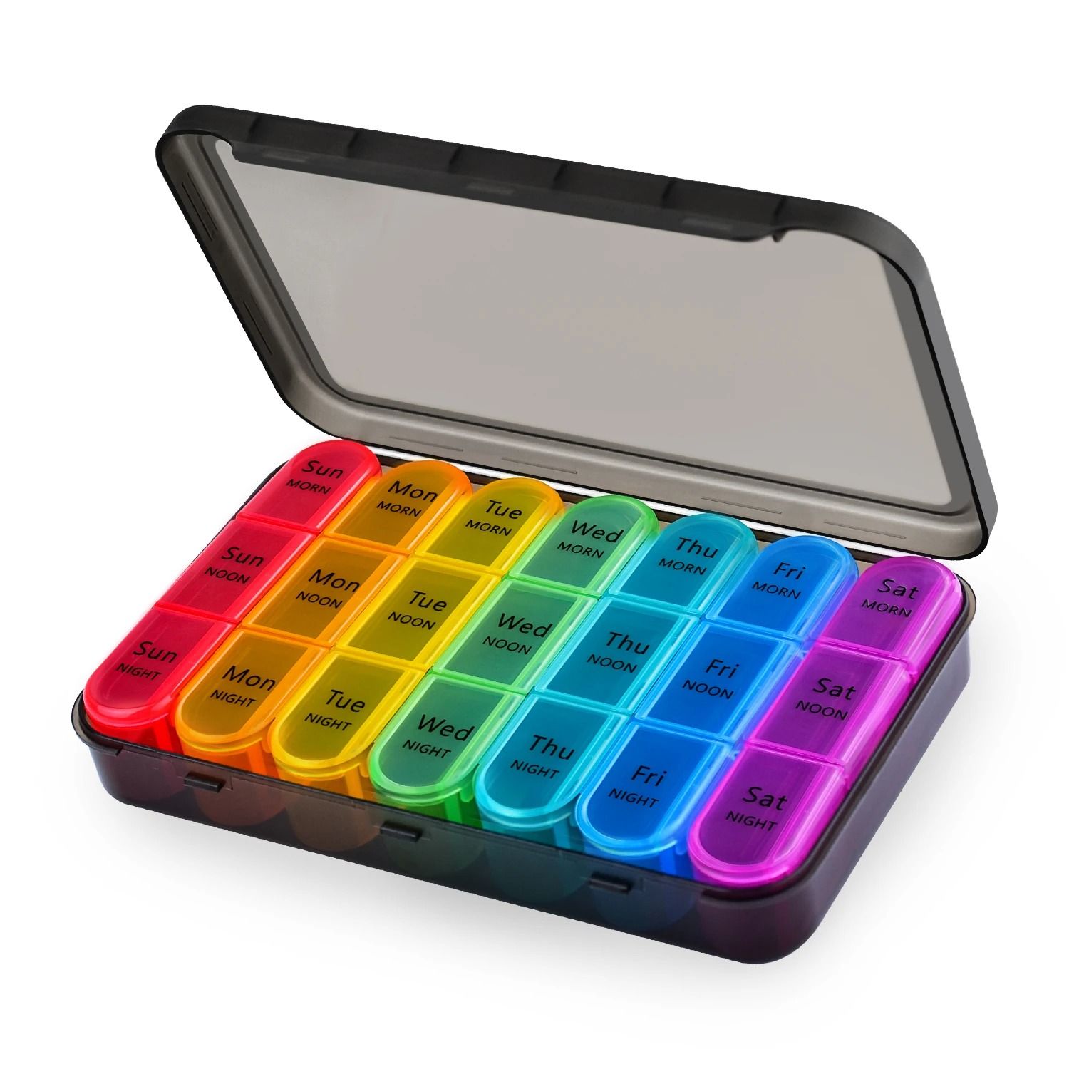 Portable Weekly Pill Organizer Travel Pill Case Medicine Storage Box