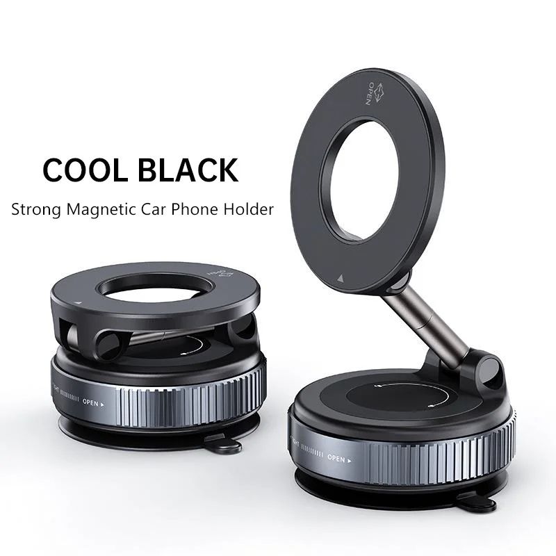 Magnetic Car Bracket, Vacuum Suction Phone Holder, Foldable Multi Angle Navigation Stand