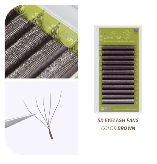 GLAMLASH 4D–5D W-Shaped Premade Volume Lash Extensions – Soft Faux Mink