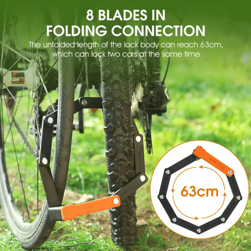 West Biking Heavy Duty Folding Bike Lock with Mount