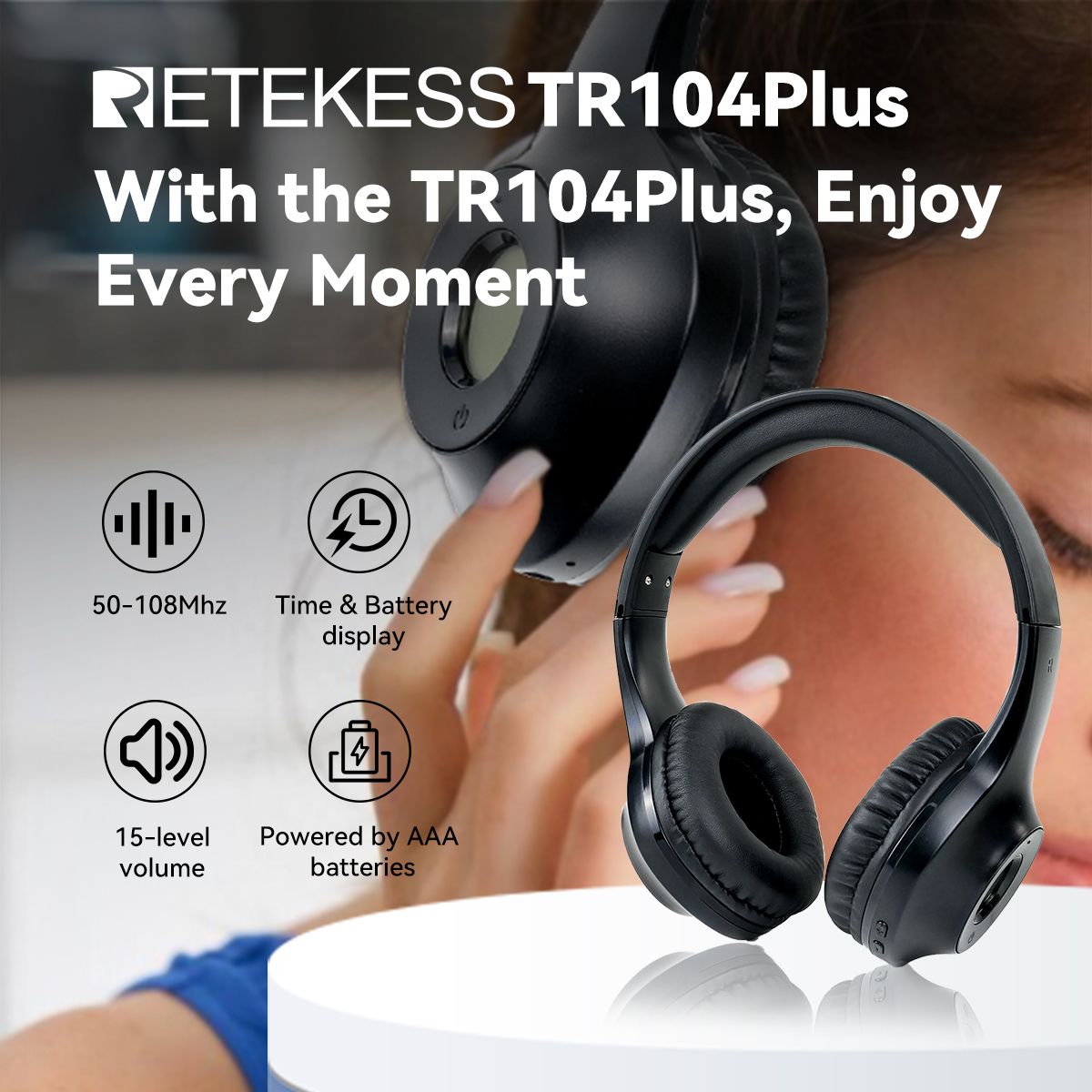 FM headset receiver for church translation and conference interpretation
