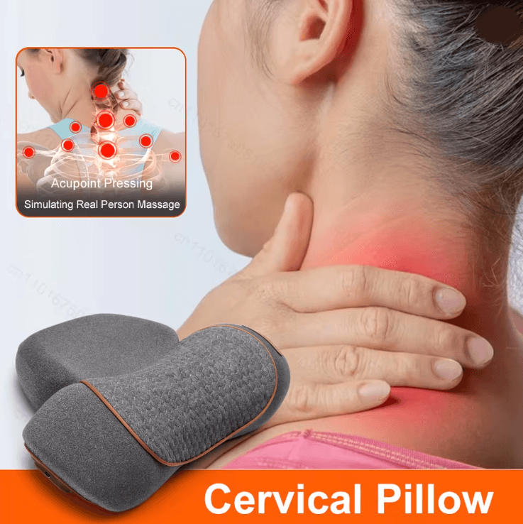 3 in 1 Electric Neck Massager Pillow with Heat and Vibration Therapy