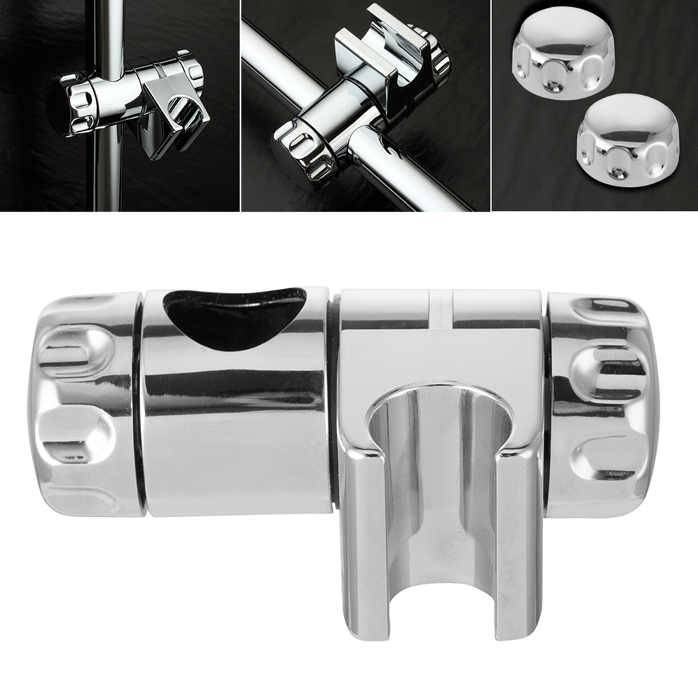 Shower Head Holder, Adjustable Bathroom Shower Rail Bracket, Universal Handheld Hose Riser Slider Clamp