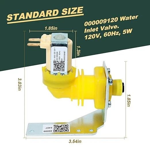 Water Inlet Valve Assembly Compatible with Manitowoc Durable Replacement for Freezers & Ice