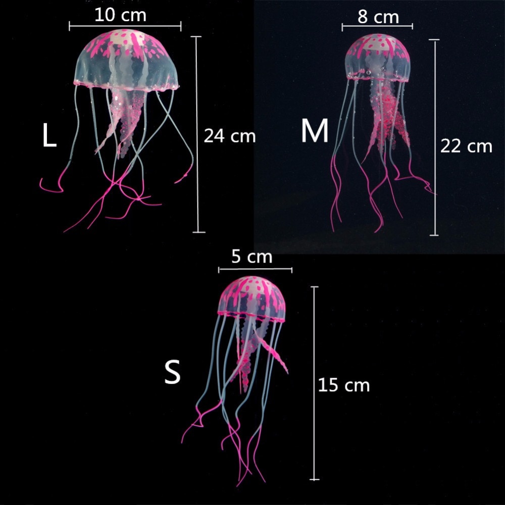 Artificial Jellyfishes Aquarium Accessories for Simulation Fluorescent Jellyfish Tank Landscaping