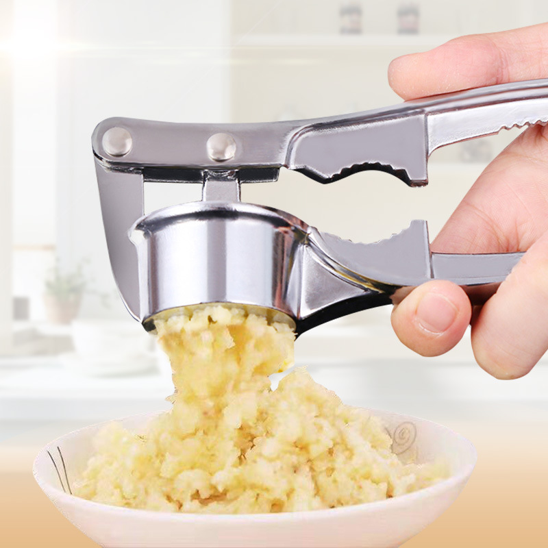 Stainless Steel Garlic Press Rocker Manual Garlic Mincer