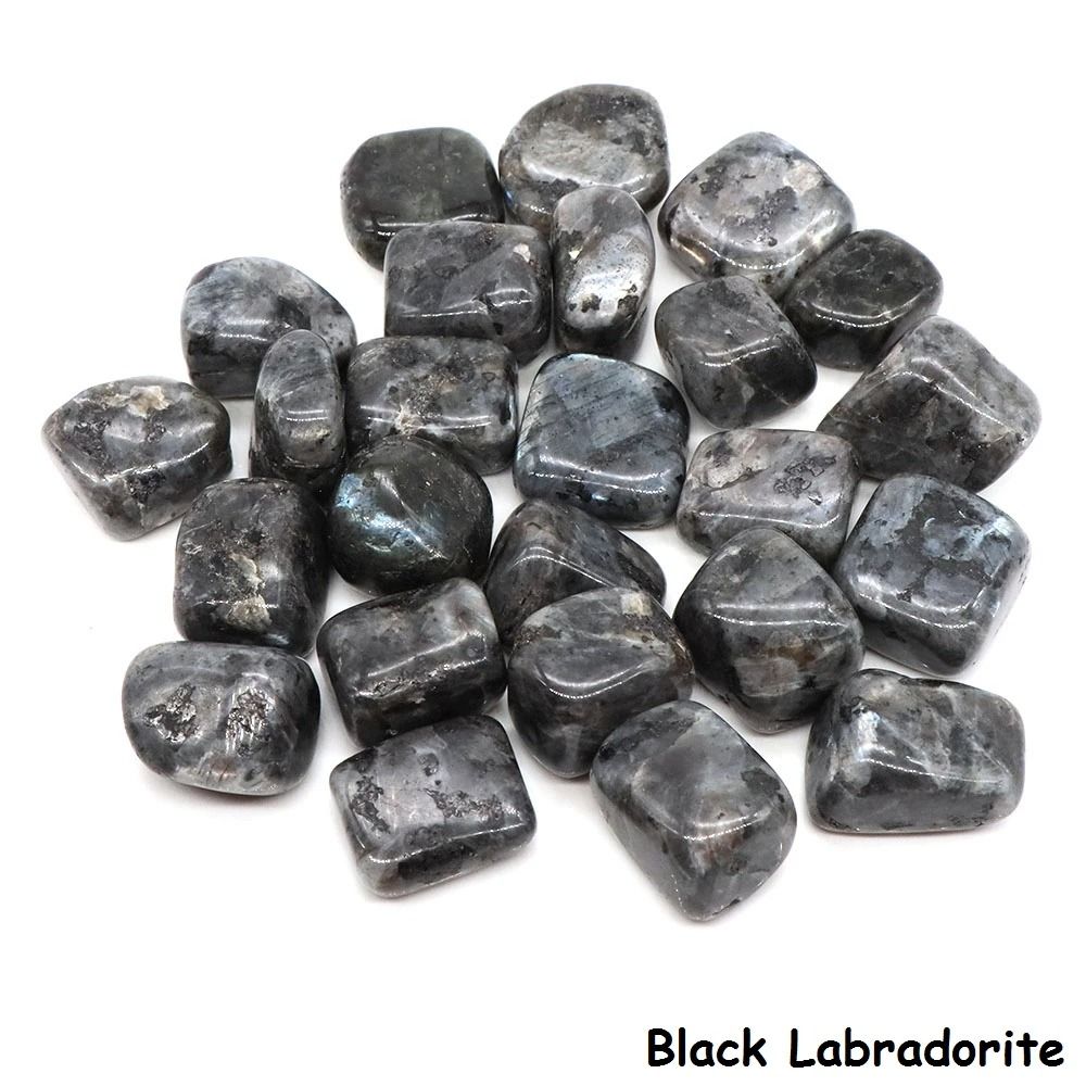 Natural Black Tourmaline – High-Definition Irregular Tumbled Mineral Specimen