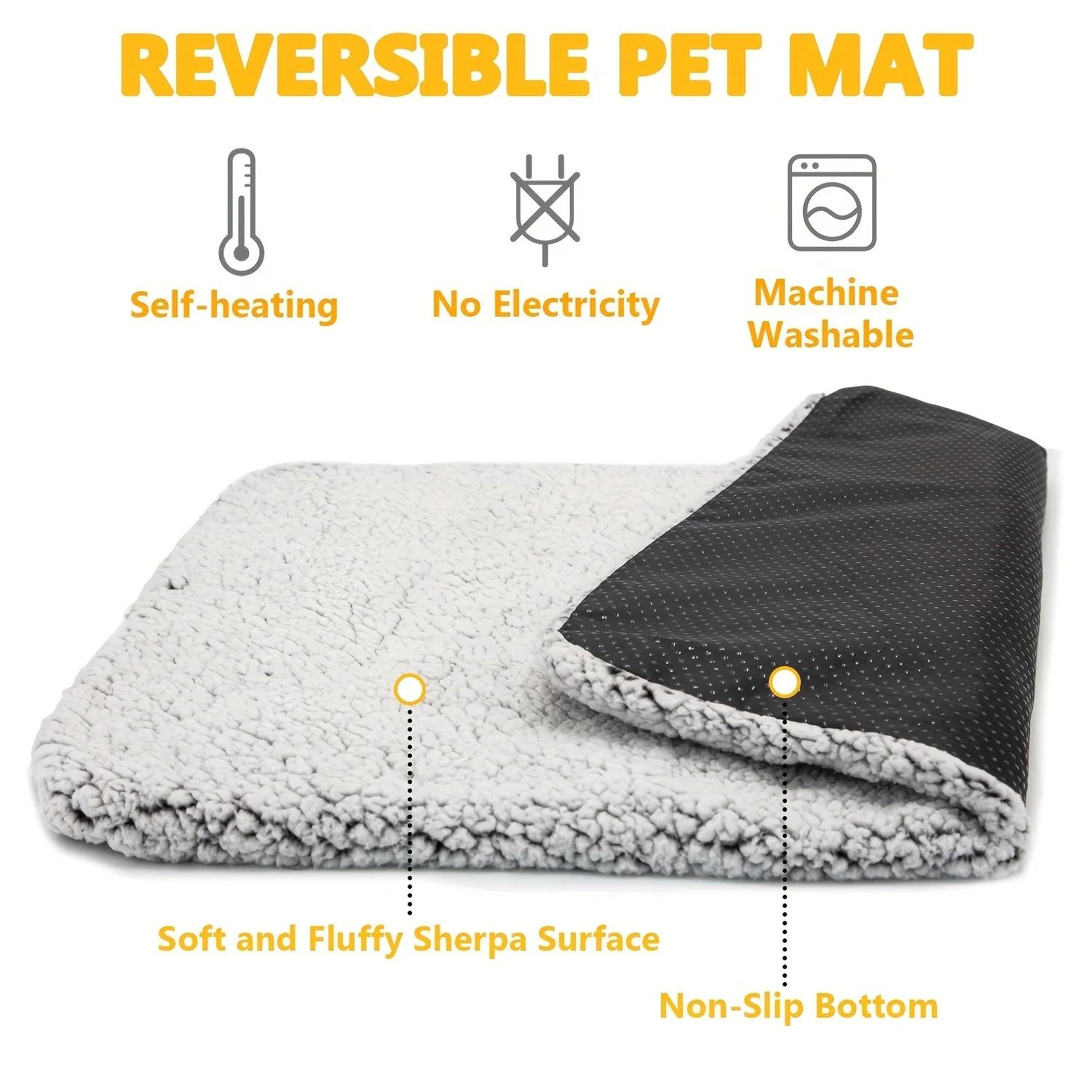 Self-Warming Thermal Pet Mat & Heated Bed