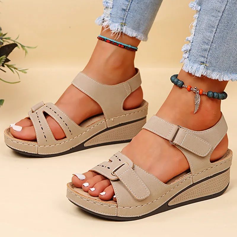 Women Sandals Soft Stitching Ladies Sandals Comfortable Flat Sandals Women Open Toe Beach Shoes Woman Footwear Sandalias