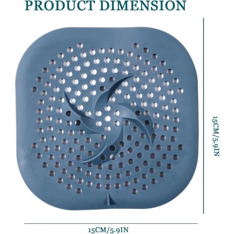 Silicone Drain Hair Catcher Drain Cover For Tub Shower And Kitchen