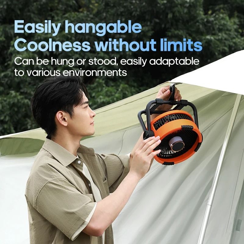 Multifunctional 6 in 1 Camping Fan with 20000mAh Battery and LED Light