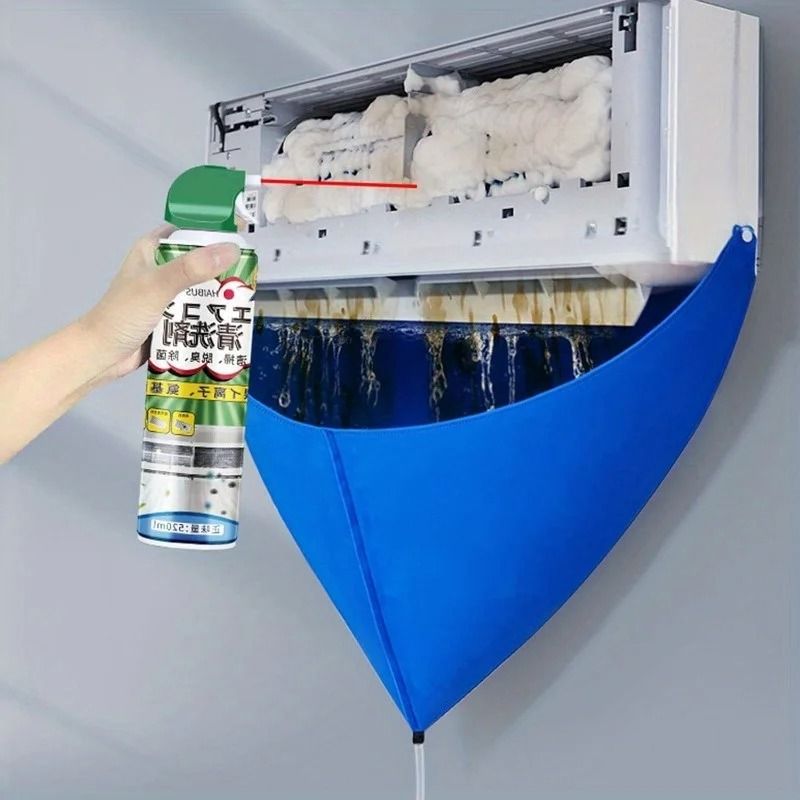 Air Conditioner Cleaning Bag AC Cleaning Cover with Drain Pipe Split AC Wash Cover