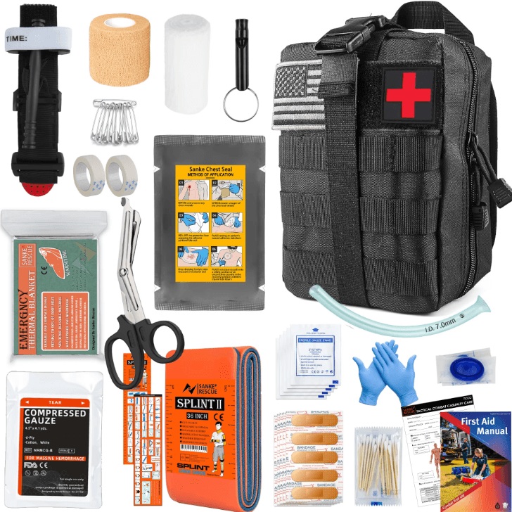 MOLLE Survival Gear First Aid Bag – Outdoor IFAK & Emergency Kit for Hiking, Hunting & EDC