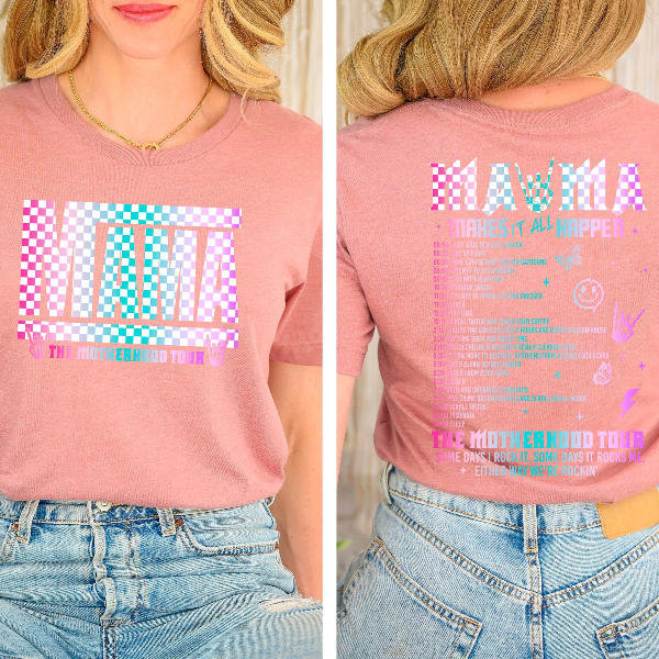 Mama Motherhood Tour Shirt, Rocker Mom Tee, Mother's Day Gift