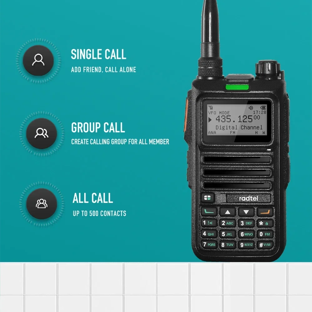 Dual Mode DMR Radio Digital Walkie Talkie with Channels