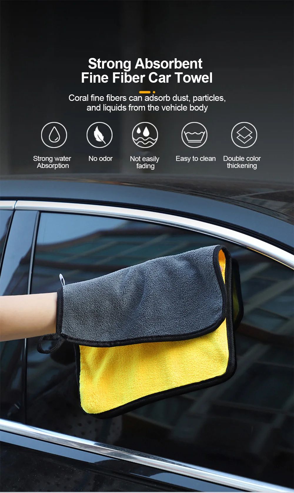 Premium Microfiber Car Wash Towel