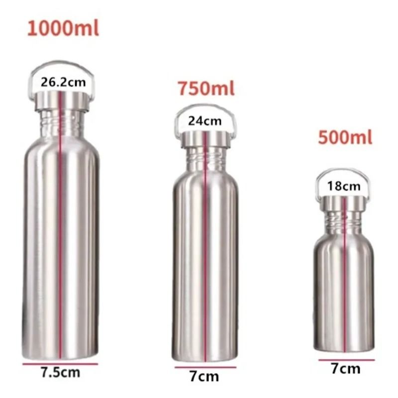 Stainless Steel Sports Water Bottle With Large Capacity And Leakproof Lid