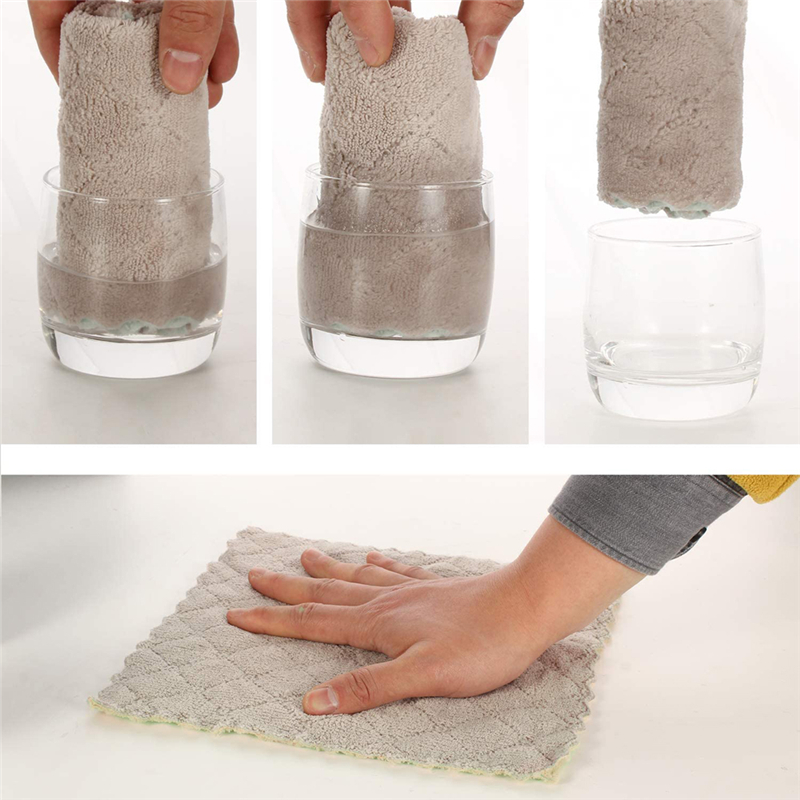 Super Absorbent Coral Velvet Kitchen Dish Towels – Quick Dry & Washable