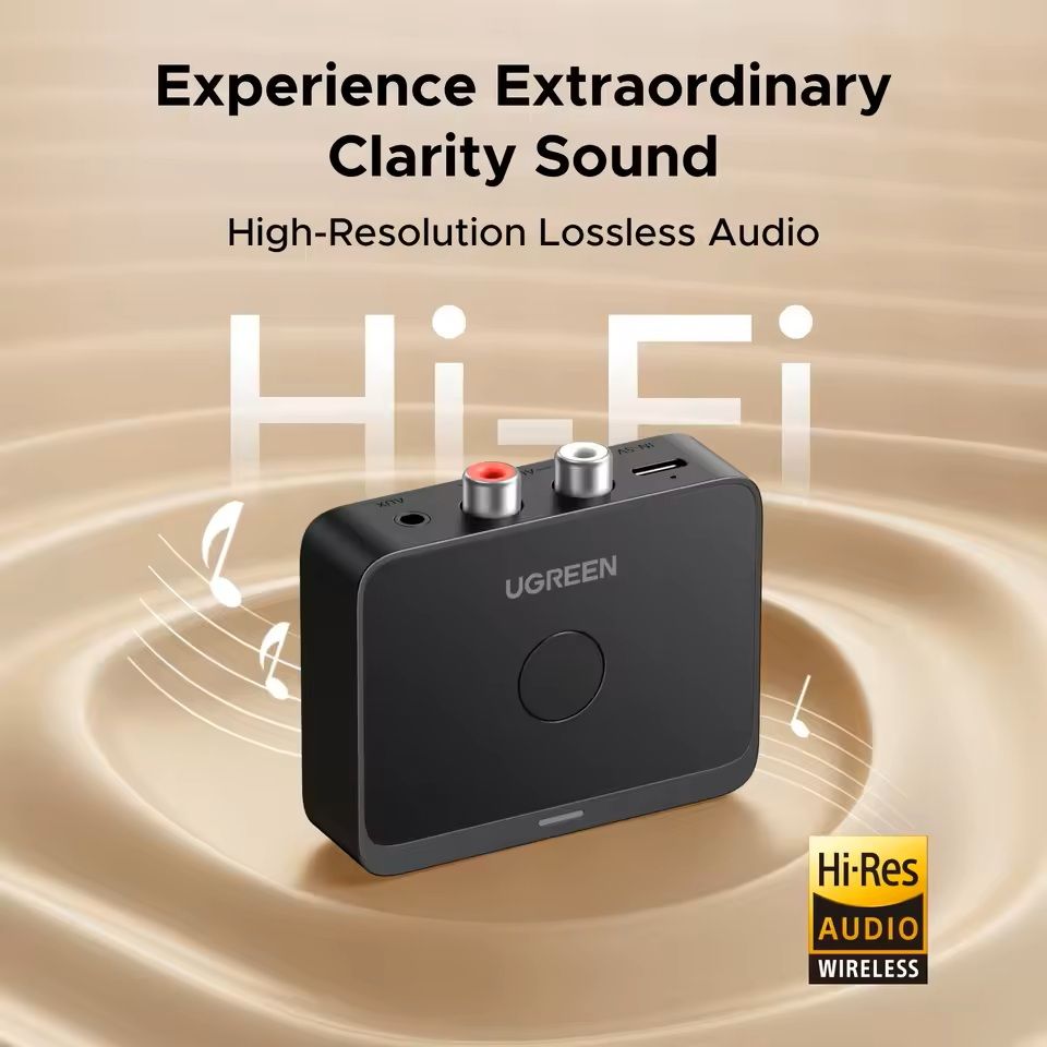 Hi-Fi Bluetooth AUX Audio Receiver with RCA Output for Car and Speakers