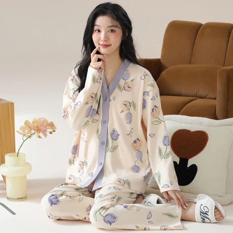 Y2K Cartoon Pajama Set – Fresh Style Spring/Fall Homewear