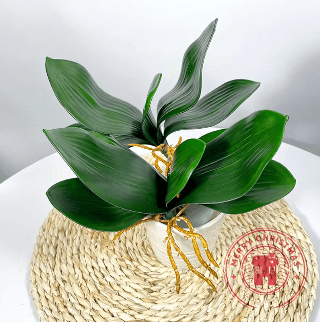 Real Touch Phalaenopsis Orchid Leaves – Lifelike Faux Greenery for Elegant Arrangements