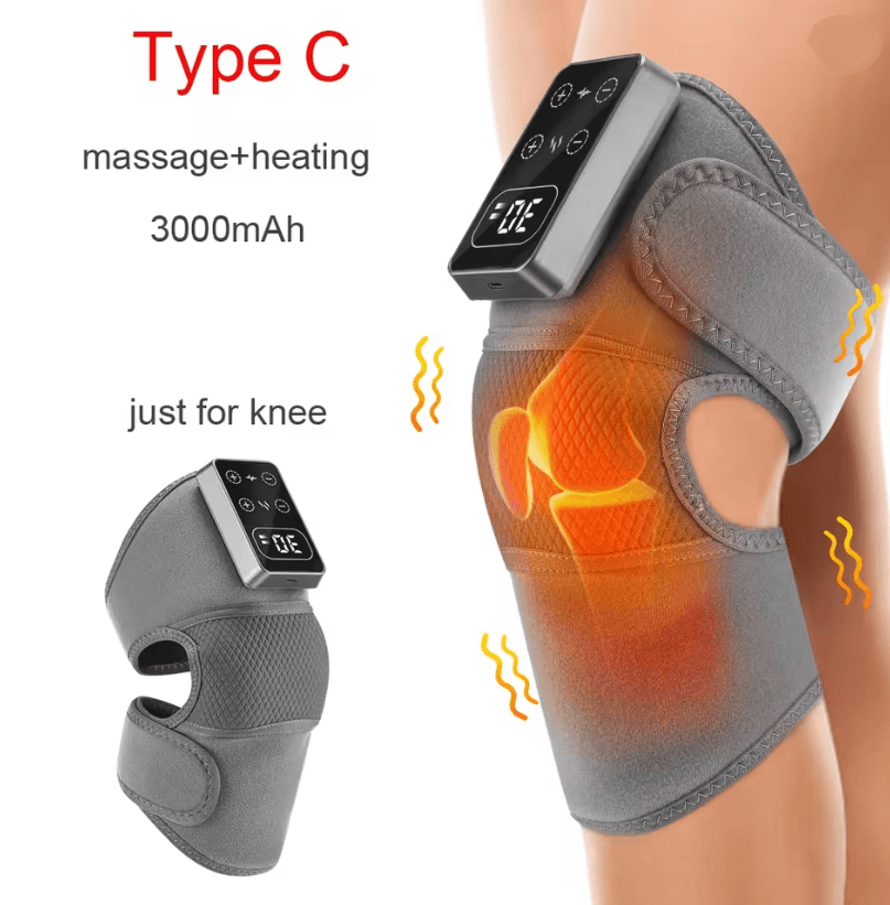 Heated Vibration Knee and Joint Massager with Hot Compress Pain Relief