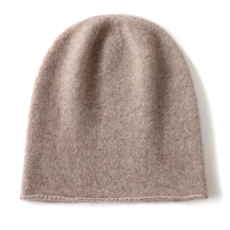 100% Pure Cashmere Knitted Beanie Hat – Ultra-Soft Winter Warmth
