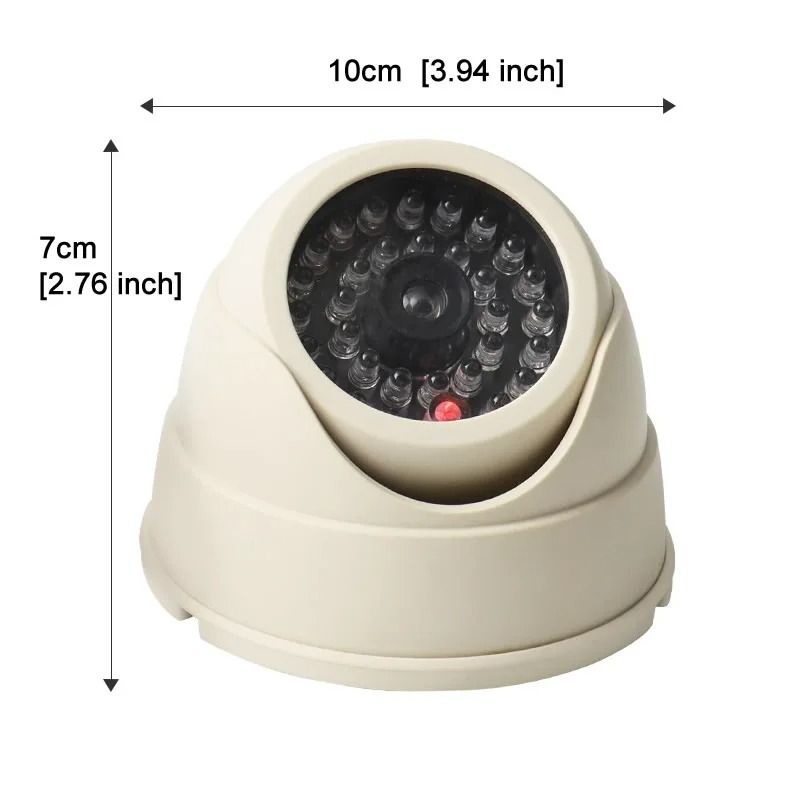 Dummy Dome CCTV Camera with Flashing LED Security Decoy