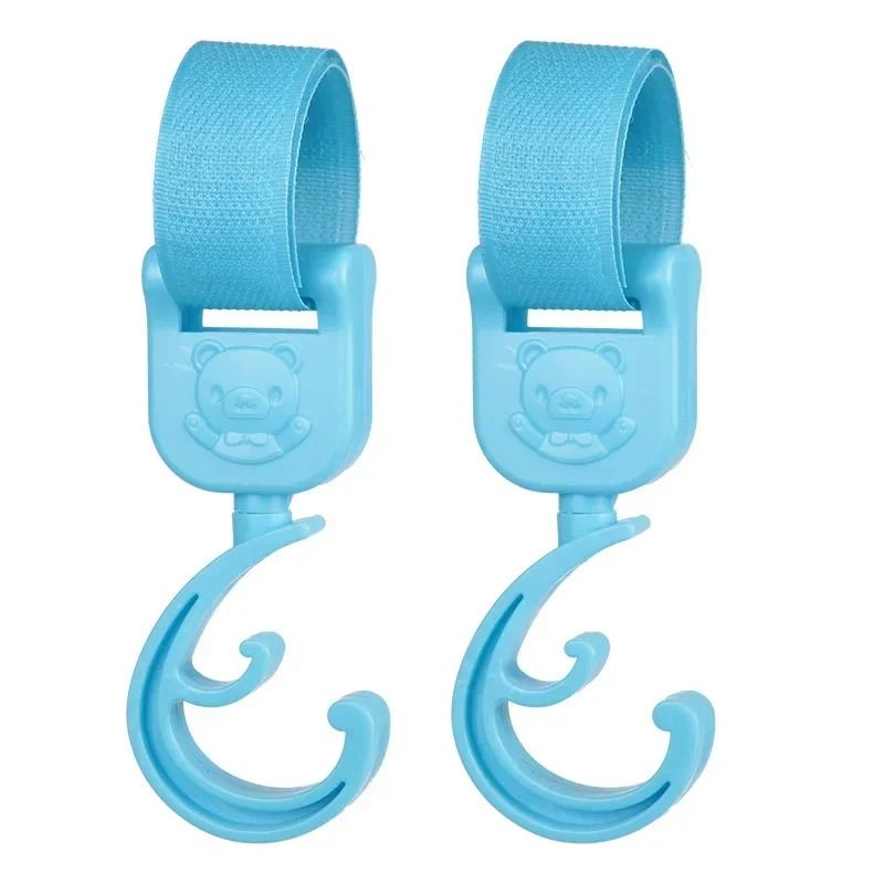 Baby Stroller Pram Hooks 360 Rotation Universal Bag Hanger Clip Set