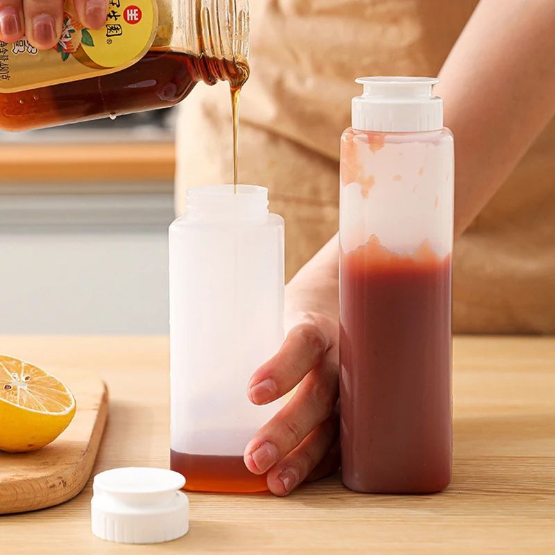 Clear Condiment Squeeze Bottle for Sauce and Dressing