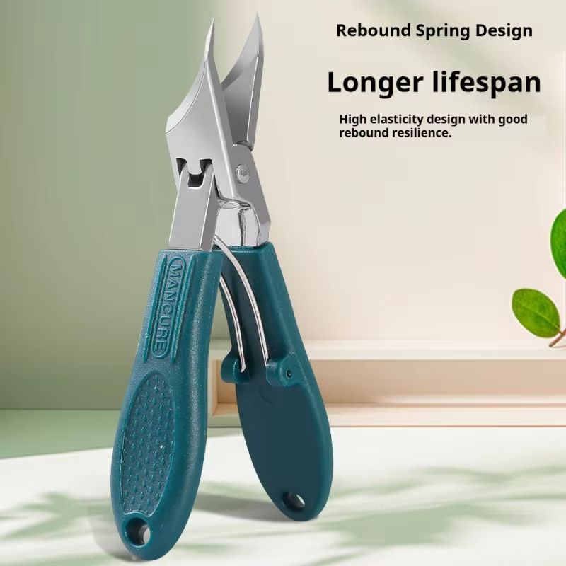 Anti-Splash Slanted Nail Clipper Heavy Duty Toenail Clippers for Thick Hard Nails Portable Nail Trimmer Tool