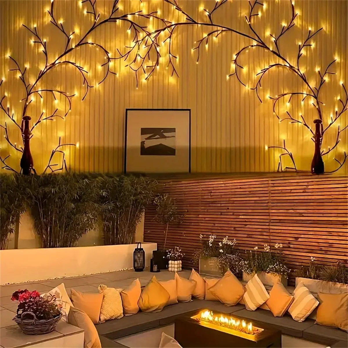 Bendable Willow Branch Lights, Birch Tree Lamp, Vine Tree Atmosphere Light for Christmas, Thanksgiving