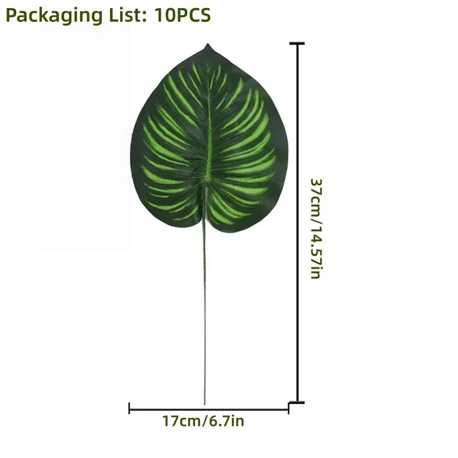 Tropical Palm Leaves Set – 10-Piece Artificial Safari Foliage