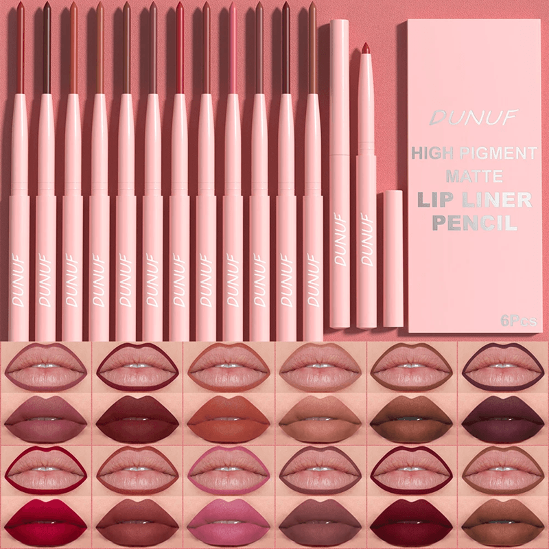 VelvetEdge Lip Liner Pen Set Long Lasting Waterproof Lip Color Collection