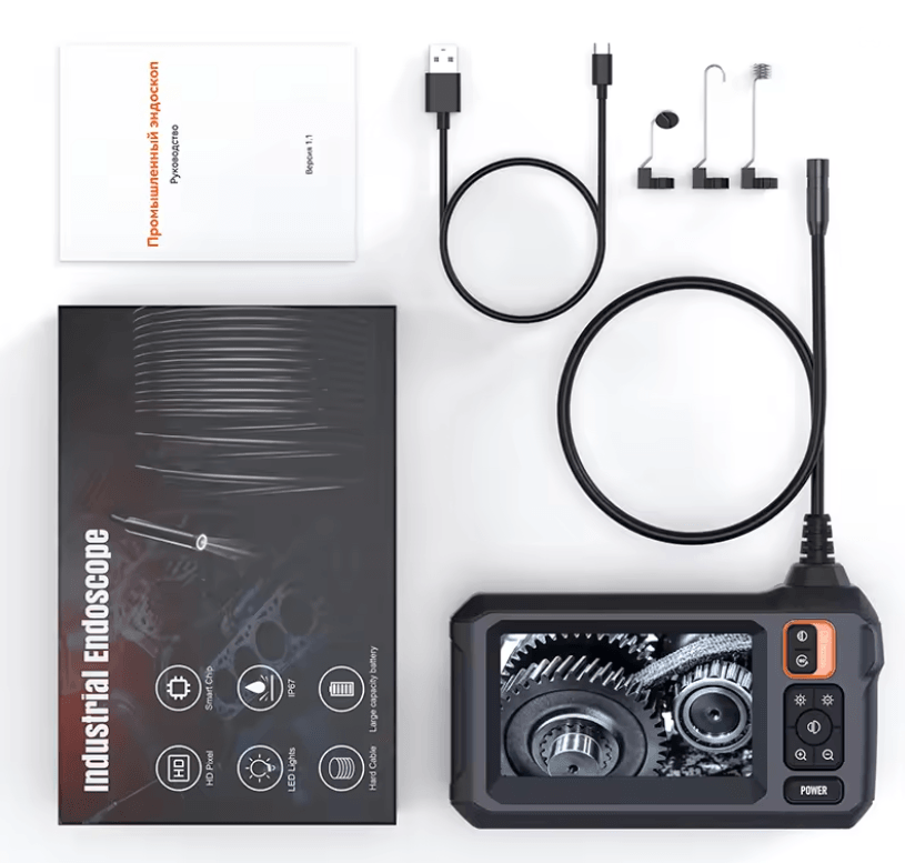 Industrial Endoscope with 4.3 Inch Screen Waterproof HD Inspection Camera