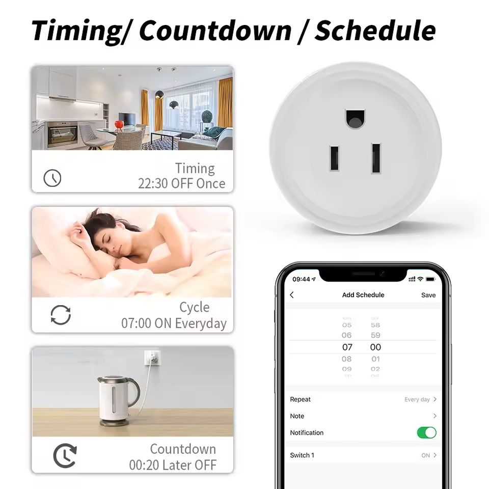 WiFi Smart Plug – Voice-Controlled Outlet with Alexa and Google Assistant Compatibility