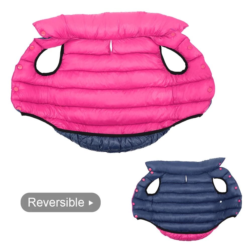 Reversible Waterproof Winter Dog Jacket Thick Warm Pet Coat