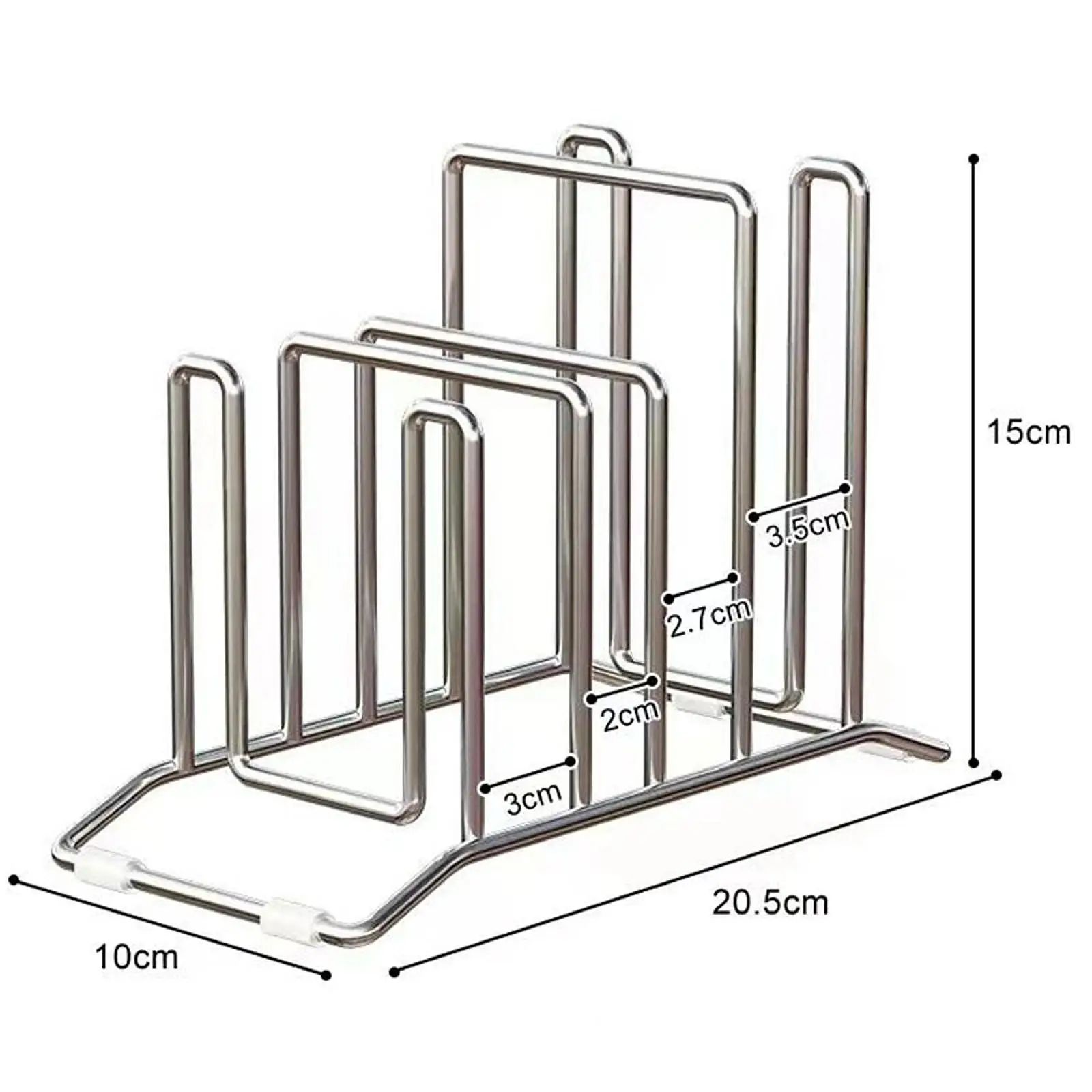 Stainless Steel Pot Lid and Cutting Board Rack