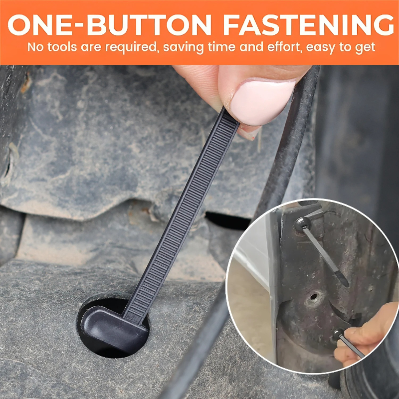 Universal Nylon Cable Tie Buckle, Auto Fastener Screw Replacement Clip, Secure Car Fender, Trunk, Engine Guard