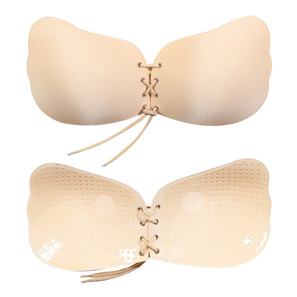 Pull Rope Gathered Breast Patch, Invisible Bra With Anti Protruding Point, Wedding Dress Underwear