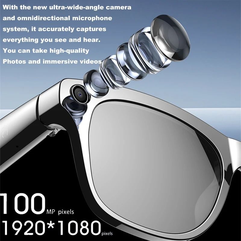 4K HD AI Smart Glasses with Camera and Bluetooth Call Function